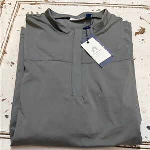 cabana life men's grey sport zip top